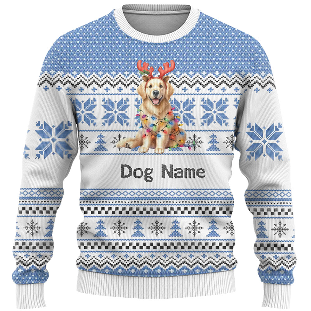 Custom Cute Dog Breed Ugly Christmas Sweater 5